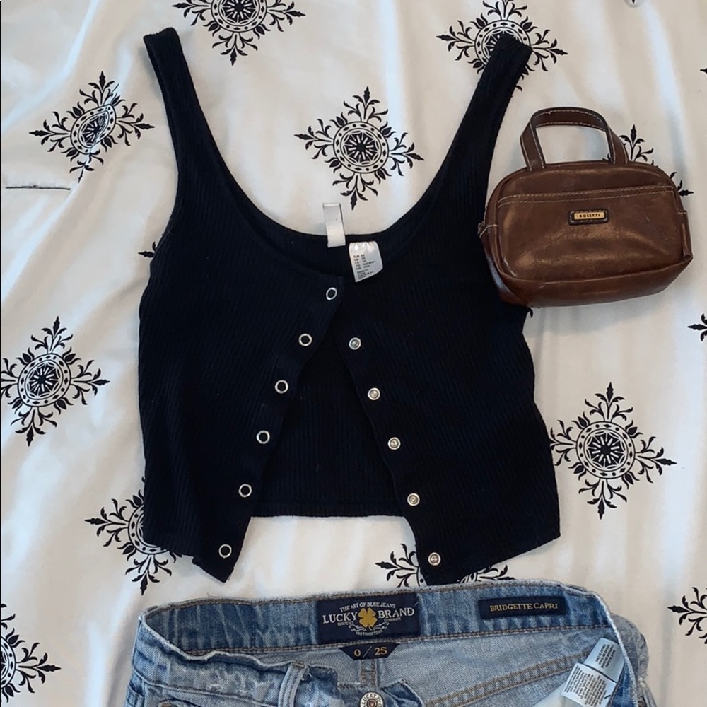 Button Up Crop Top